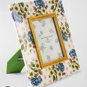MacKenzie-Childs Polka Dot Floral Frame with Gold Trim